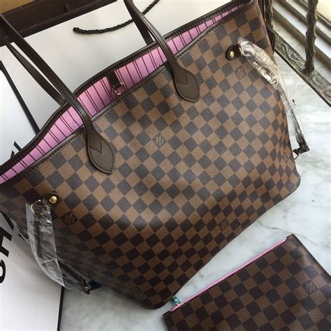 lv neverfull damier or monogram|Lv monogram Neverfull pink interior.